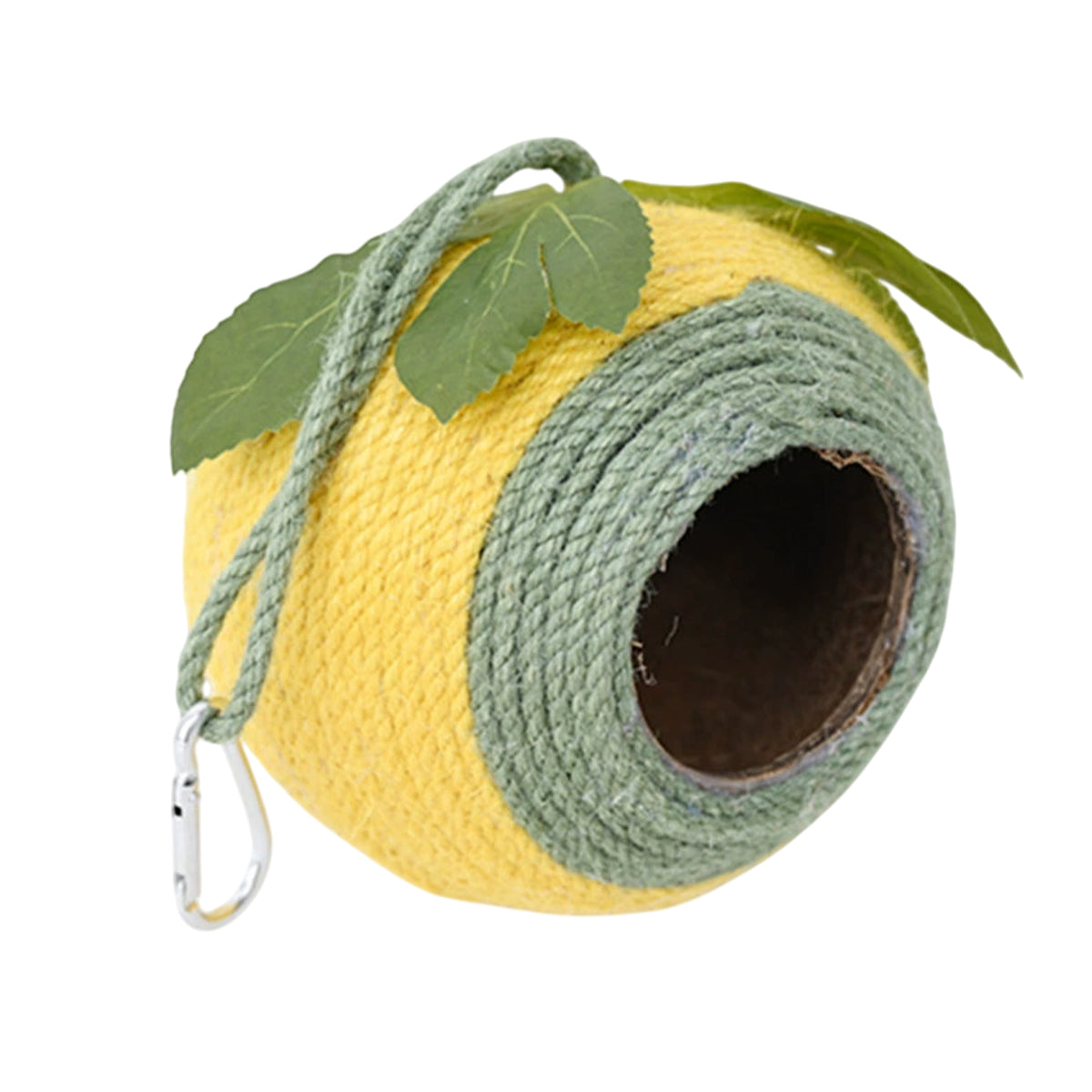 Bird Nest Parrot Nest Coconut Shell Braided Twine Colourful Cage Hanging Bed - White-Green-Screw Model V528-BIRD-NEST-GREEN-LS-755818