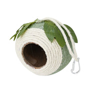 Bird Nest Parrot Nest Coconut Shell Braided Twine Colourful Cage Hanging Bed - White-Green-Screw Model V528-BIRD-NEST-GREEN-LS-755818