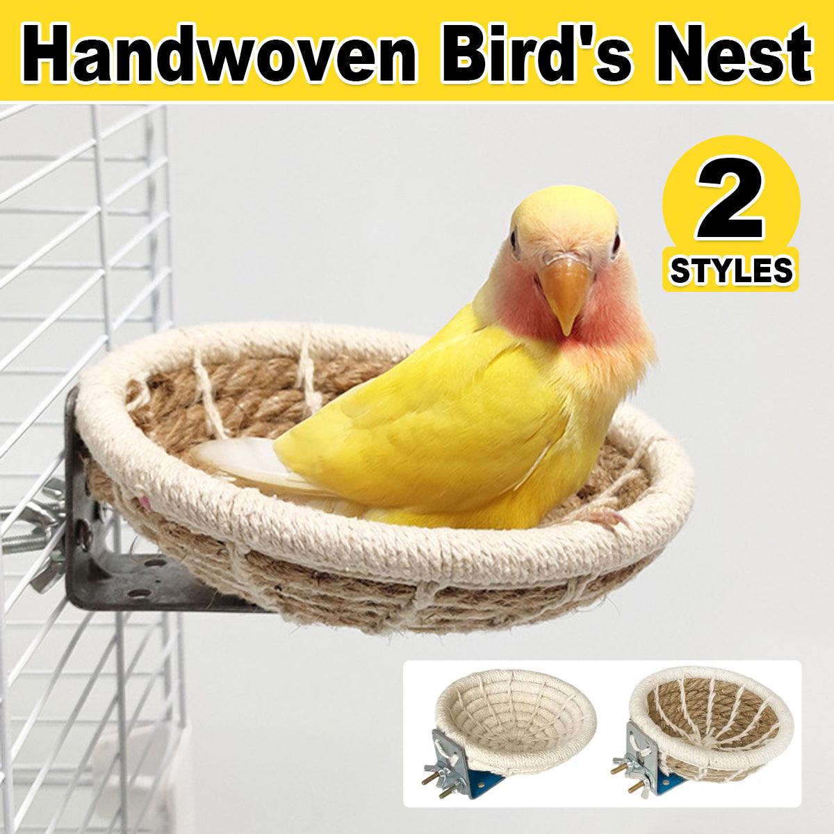 Birds Nest Parrot Straw Nest for Small Animal Nesting Material Bedding - Hemp Rope V528-BIRD-NEST-MA-L-644254