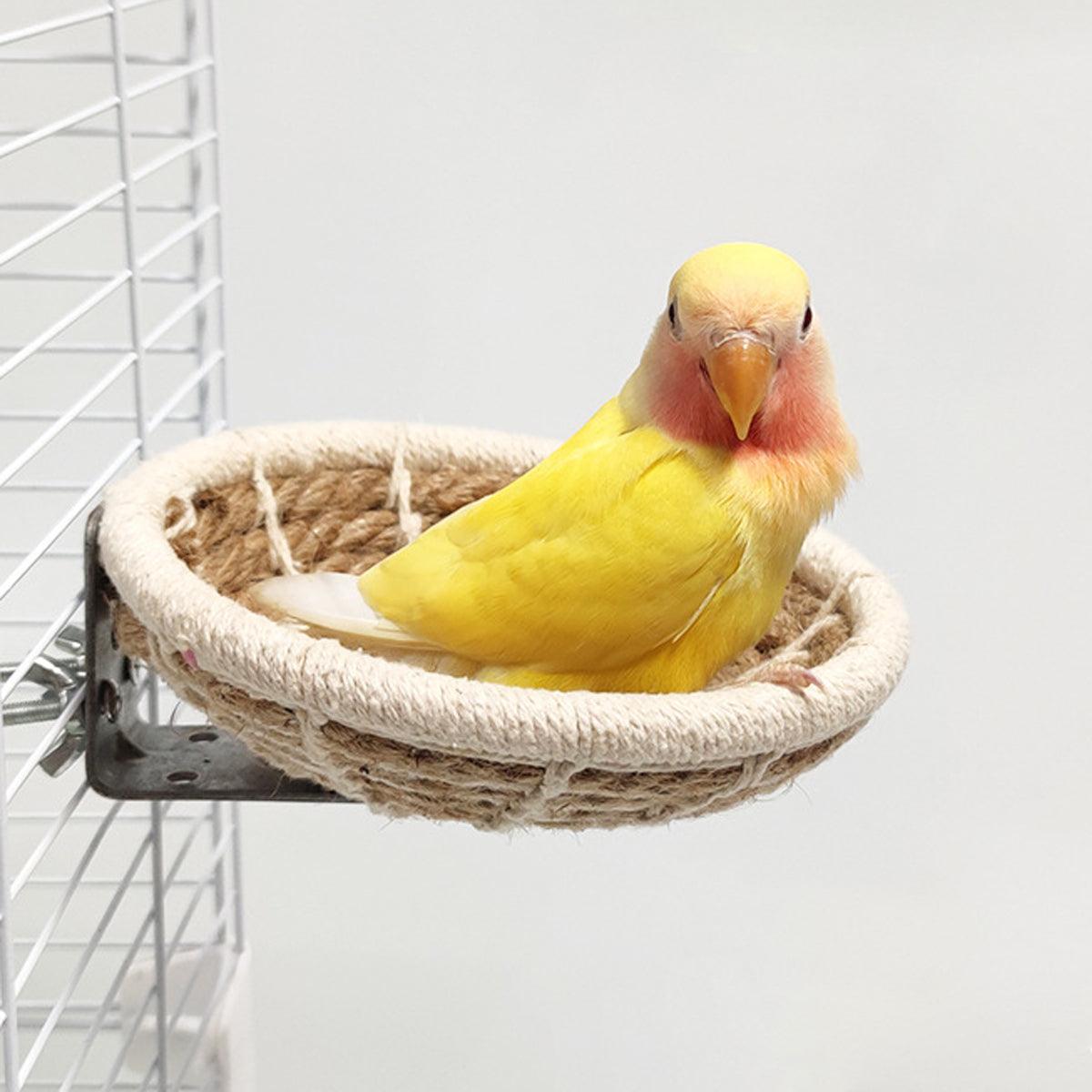 Birds Nest Parrot Straw Nest for Small Animal Nesting Material Bedding - Hemp Rope V528-BIRD-NEST-MA-L-644254