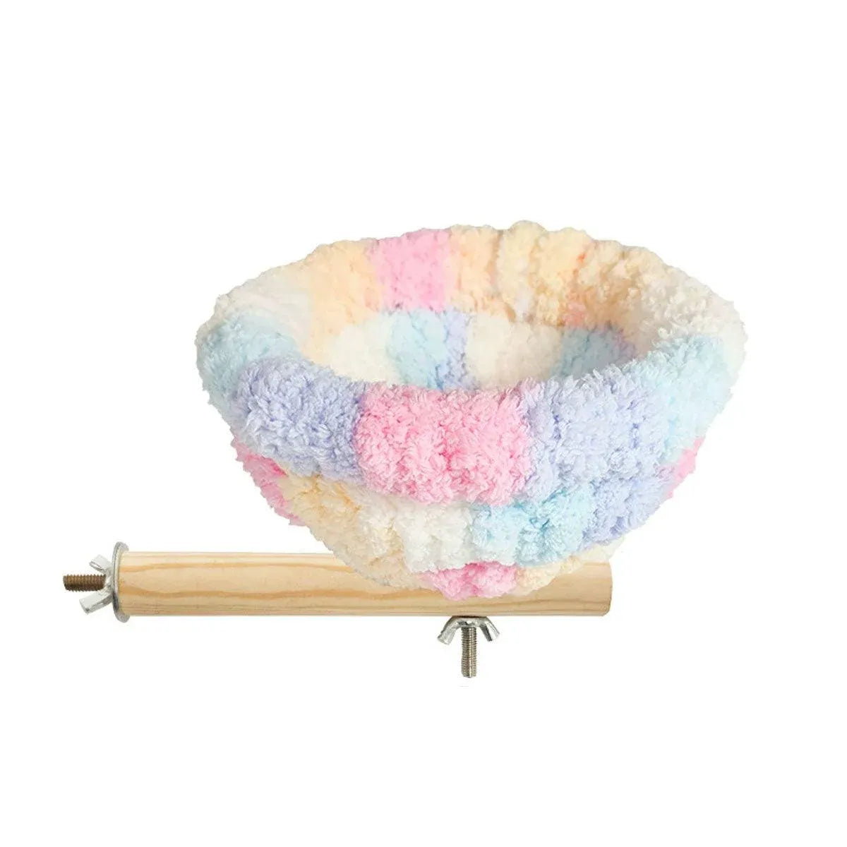 Parrot Winter Warm Nest Fluffy Cotton Hanging Bed Colourful Bird Cage House - Pink V528-BIRD-NEST-MHT-254657