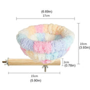 Parrot Winter Warm Nest Fluffy Cotton Hanging Bed Colourful Bird Cage House - Pink V528-BIRD-NEST-MHT-254657