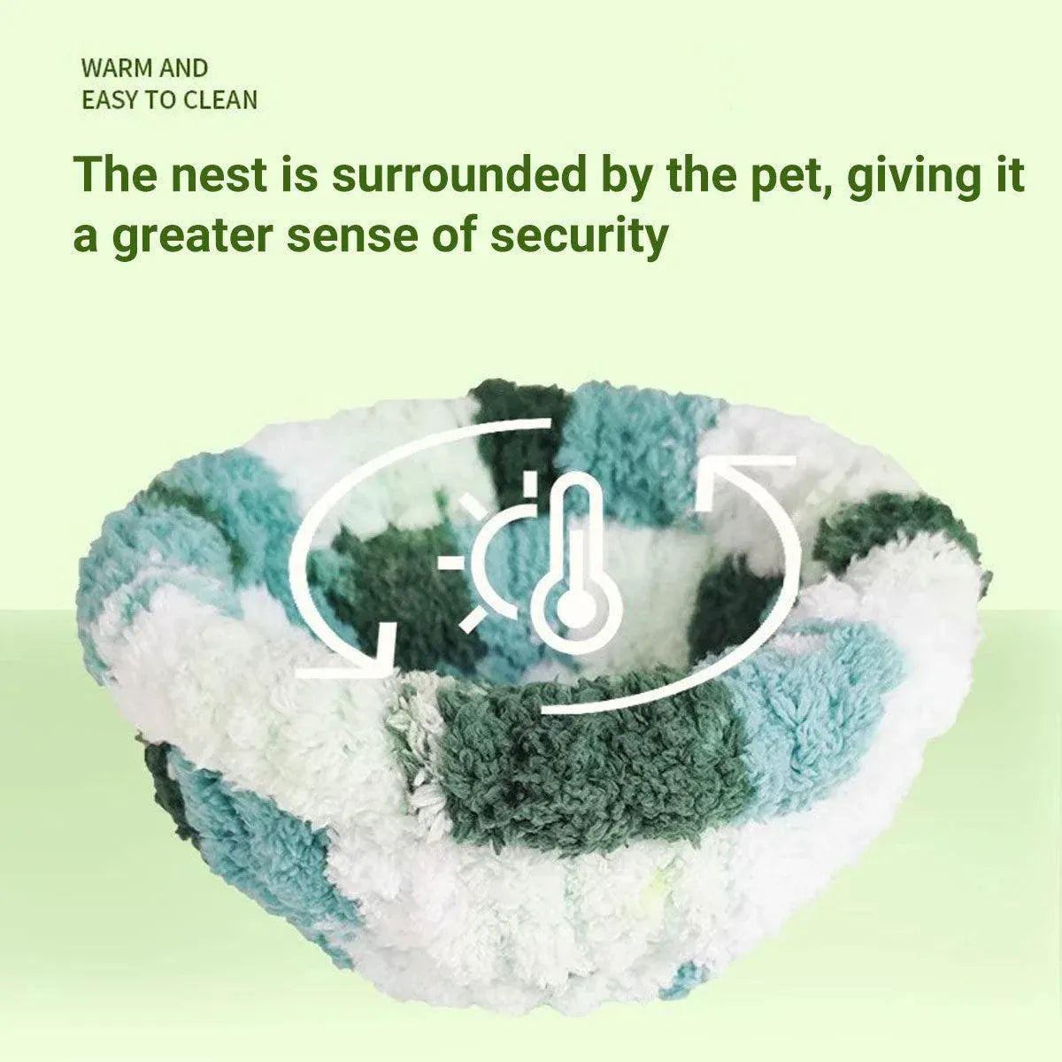 Parrot Winter Warm Nest Fluffy Cotton Hanging Bed Colourful Bird Cage House - Pink V528-BIRD-NEST-MHT-254657