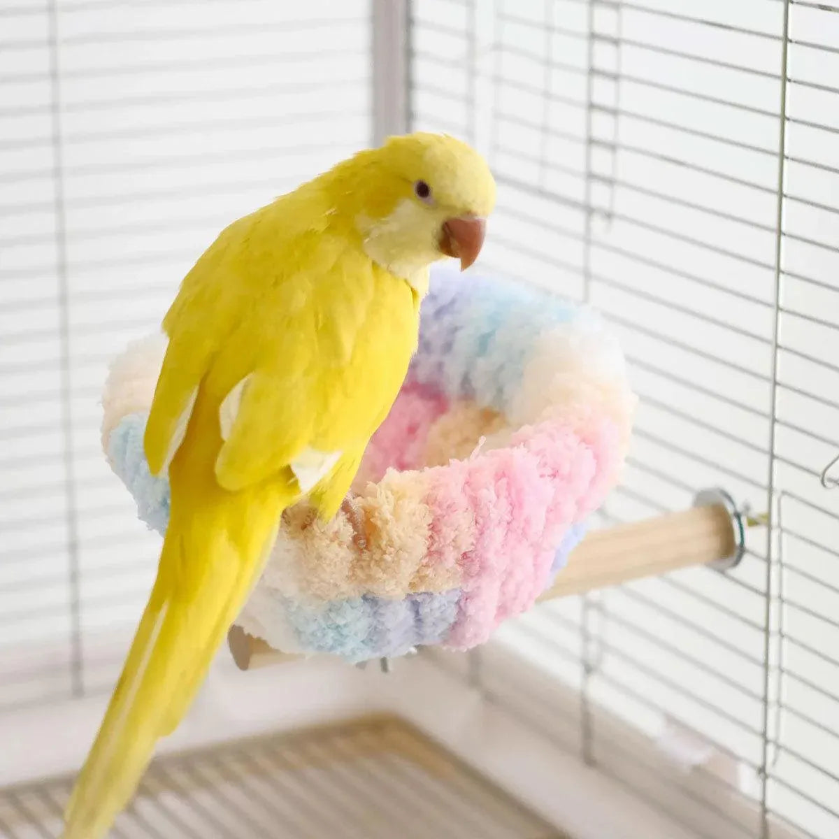 Parrot Winter Warm Nest Fluffy Cotton Hanging Bed Colourful Bird Cage House - Pink V528-BIRD-NEST-MHT-254657