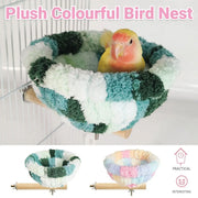 Parrot Winter Warm Nest Fluffy Cotton Hanging Bed Colourful Bird Cage House - Pink V528-BIRD-NEST-MHT-254657