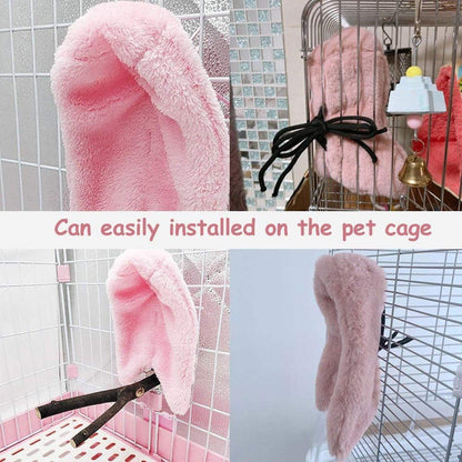 Cozy Bird Blanket Shawl Parrot Snuggle Cabin Plush Hanging Cotton Nest Bedding - Purple-M Size V528-BIRD-NEST-PURPLE-M-623606