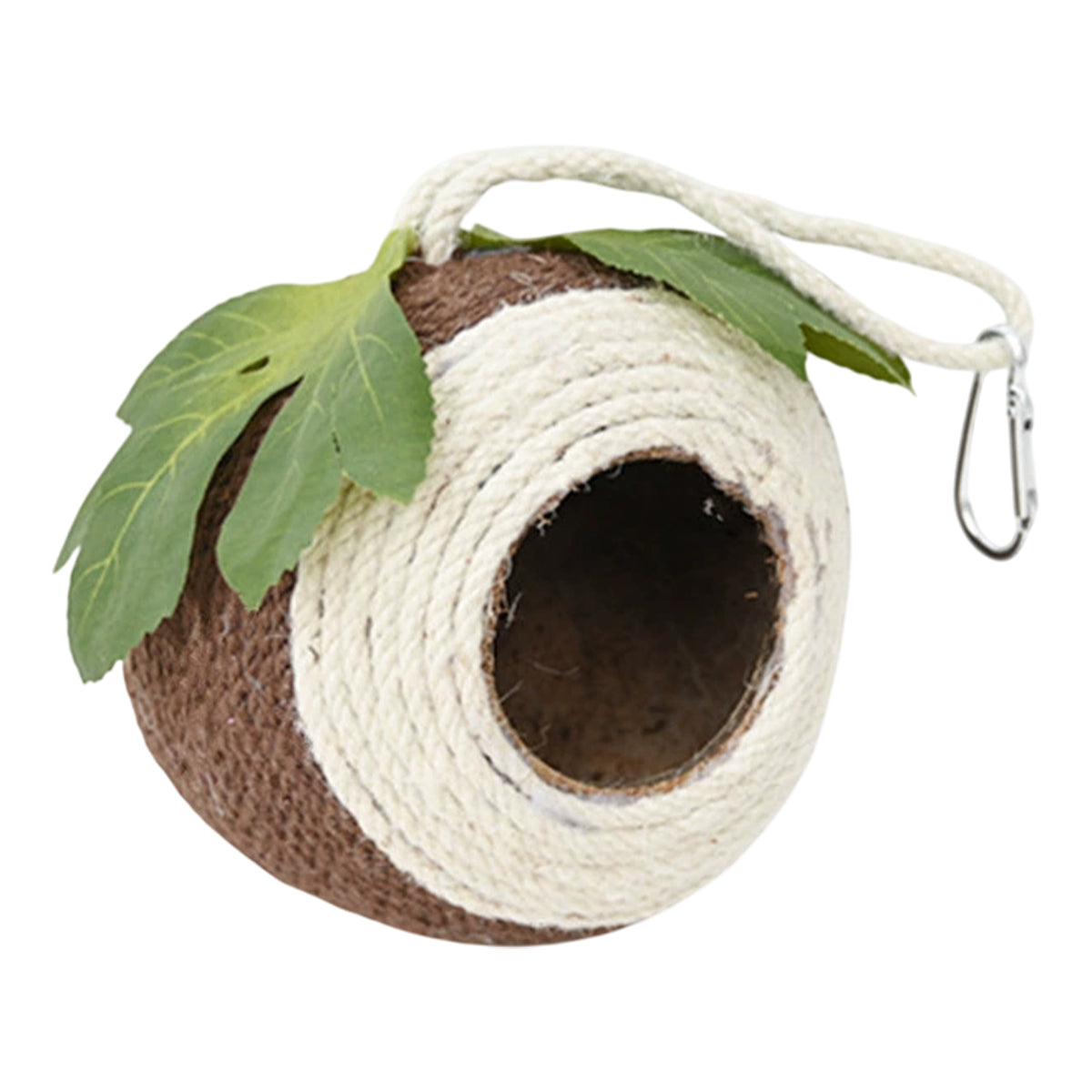 Bird Nest Parrot Nest Coconut Shell Braided Twine Colourful Cage Hanging Bed - Green-Yellow-Screw Model V528-BIRD-NEST-YELLOW-LS-639920