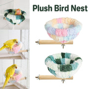 Parrot Winter Warm Nest Fluffy Cotton Hanging Bed Colourful Bird Cage House - Green V528-BIRD-NEST-YH-233053