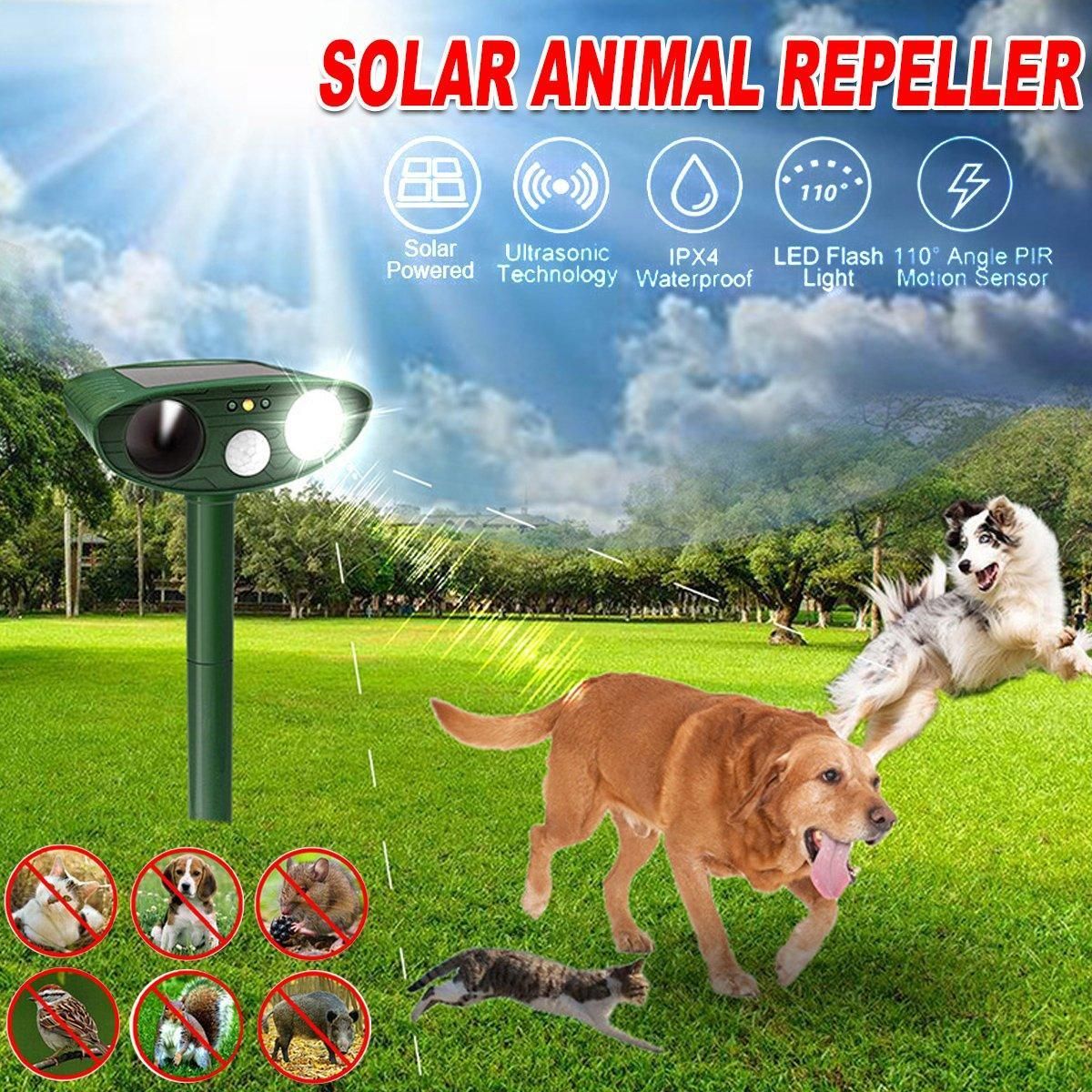 Solar Powered Ultrasonic Animal Bird Repeller Outdoor Pest Insect Control Device V528-BIRD-REPELLER-945602
