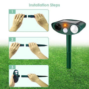 Solar Powered Ultrasonic Animal Bird Repeller Outdoor Pest Insect Control Device V528-BIRD-REPELLER-945602
