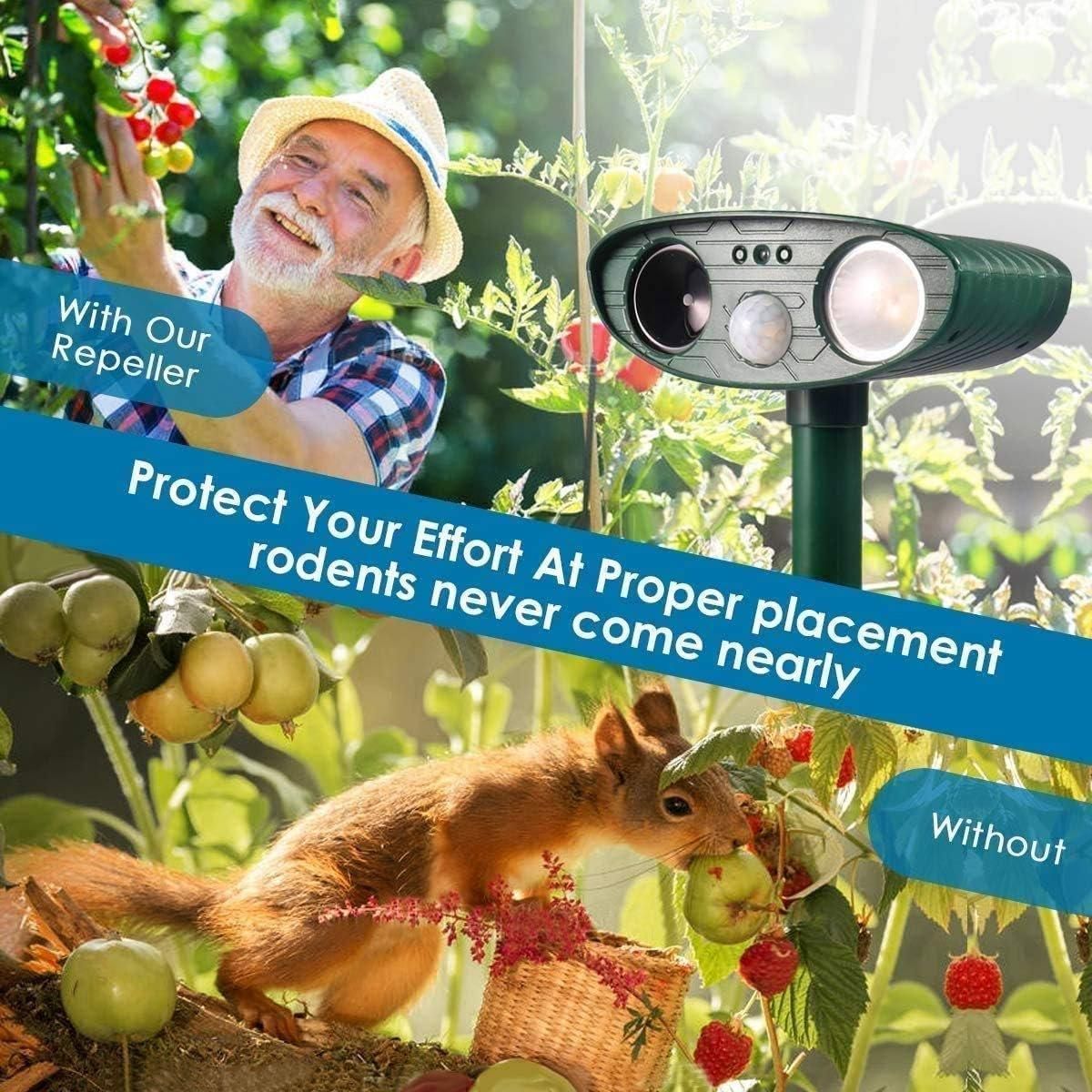 Solar Powered Ultrasonic Animal Bird Repeller Outdoor Pest Insect Control Device V528-BIRD-REPELLER-945602