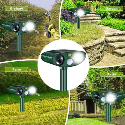 Solar Powered Ultrasonic Animal Bird Repeller Outdoor Pest Insect Control Device V528-BIRD-REPELLER-945602