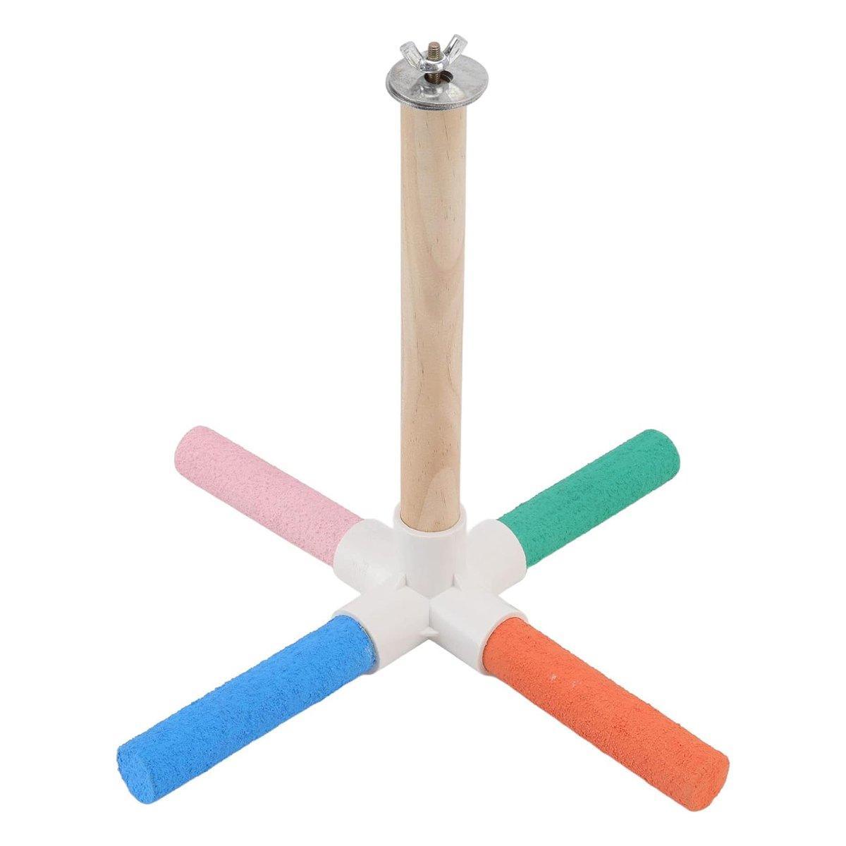 Parrot Toy Bird Stand Colorful Umbrella Perch Claw Grinding Stick 4 Colours V528-BIRD-TOY-921071