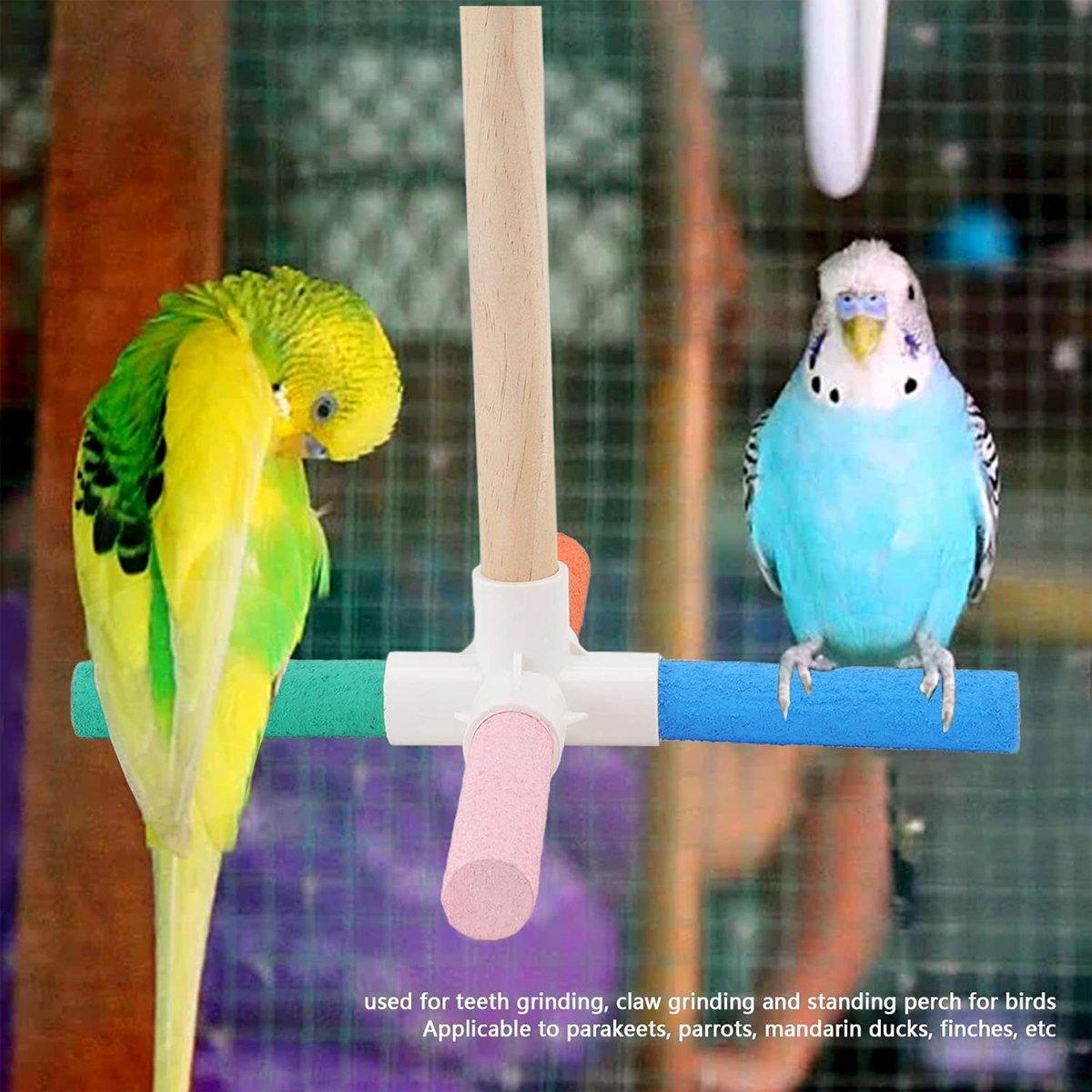 Parrot Toy Bird Stand Colorful Umbrella Perch Claw Grinding Stick 4 Colours V528-BIRD-TOY-921071