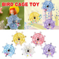 Interactive Parrot Spinning Wheel Stress Relief Toy for Small Birds Durable - Transparent V528-BIRD-TOY-TM-757230