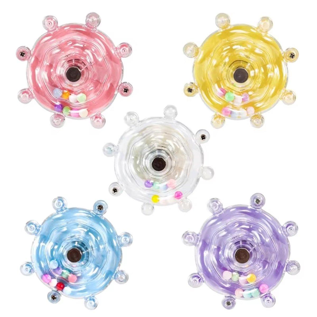 Interactive Parrot Spinning Wheel Stress Relief Toy for Small Birds Durable - Transparent V528-BIRD-TOY-TM-757230
