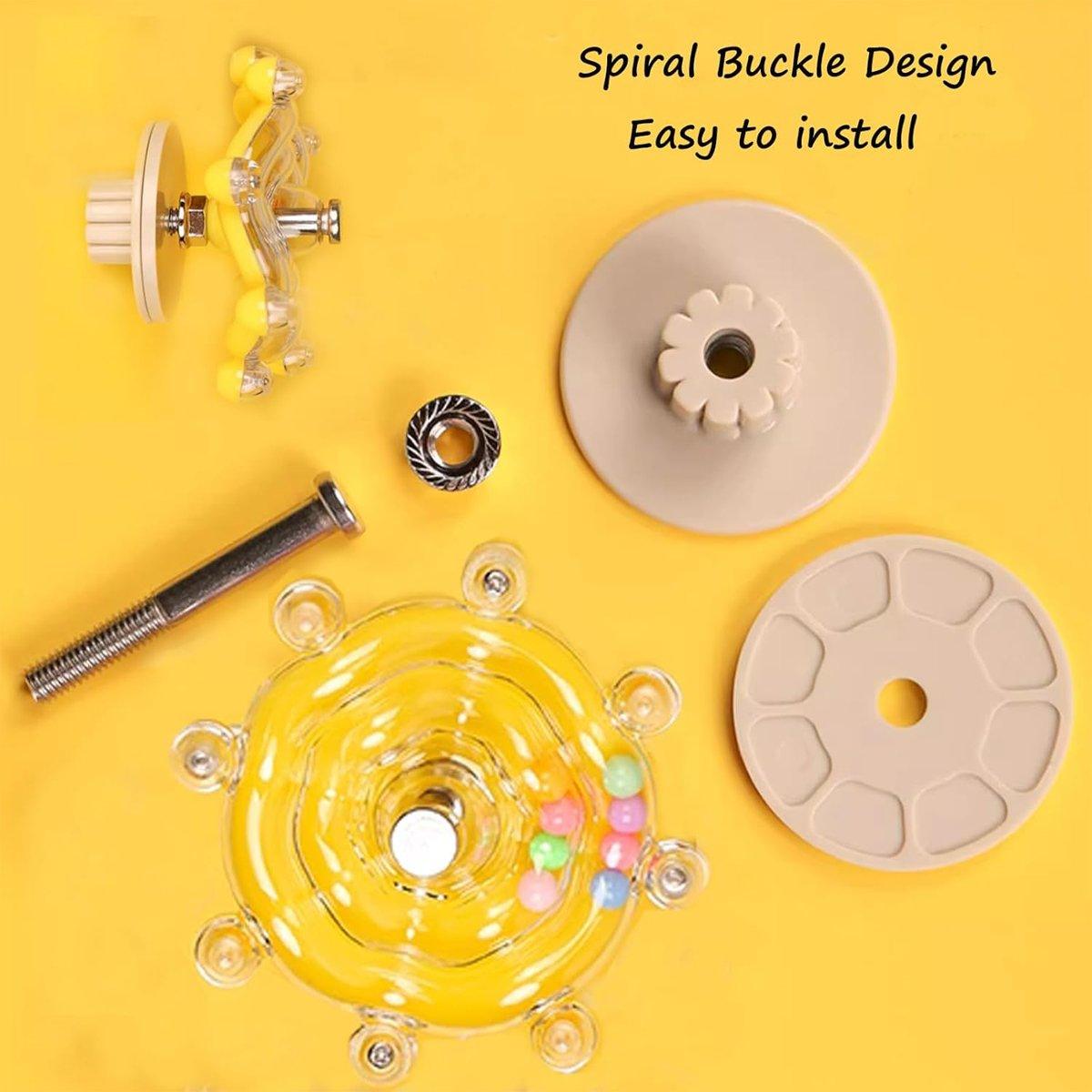 Interactive Parrot Spinning Wheel Stress Relief Toy for Small Birds Durable - Transparent V528-BIRD-TOY-TM-757230