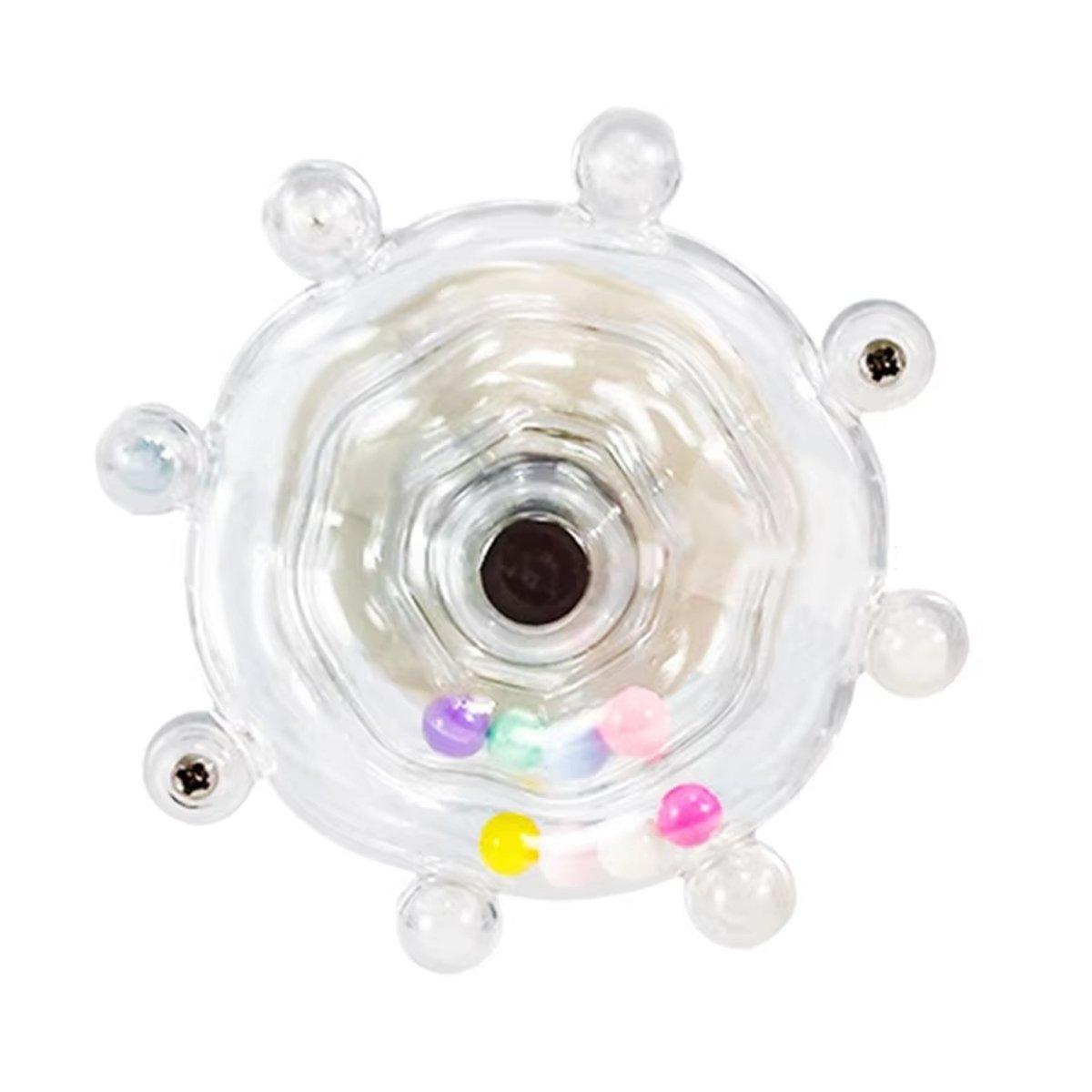 Interactive Parrot Spinning Wheel Stress Relief Toy for Small Birds Durable - Transparent V528-BIRD-TOY-TM-757230