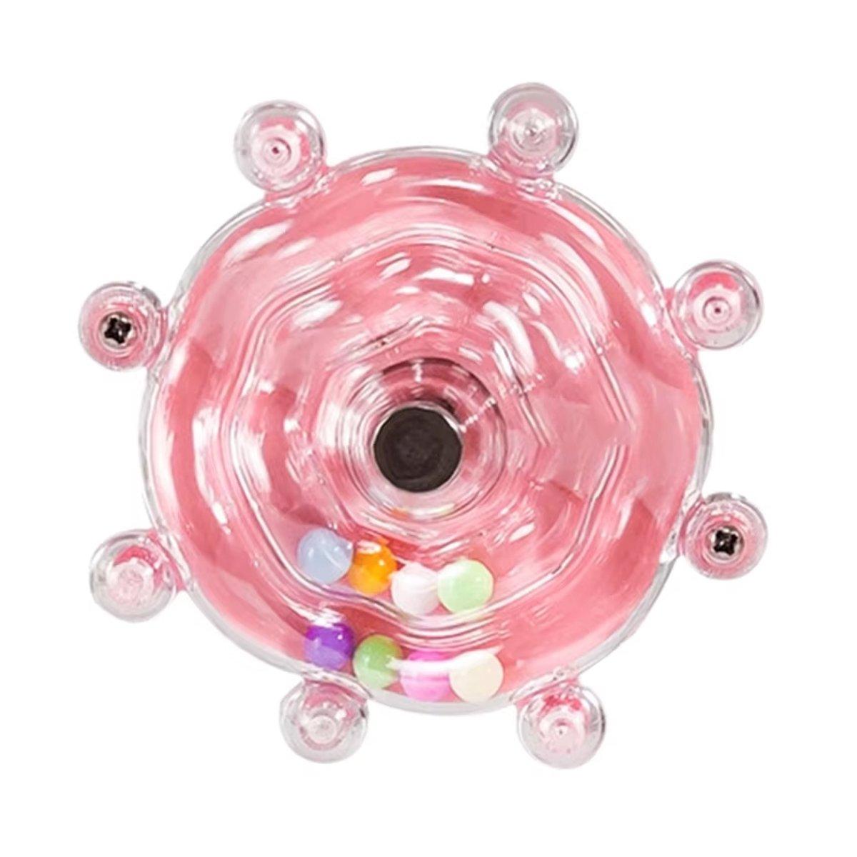 Interactive Parrot Spinning Wheel Stress Relief Toy for Small Birds Durable - Transparent V528-BIRD-TOY-TM-757230