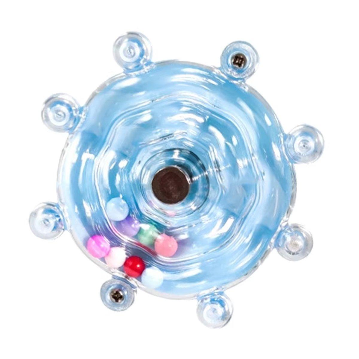 Interactive Parrot Spinning Wheel Stress Relief Toy for Small Birds Durable - Transparent V528-BIRD-TOY-TM-757230