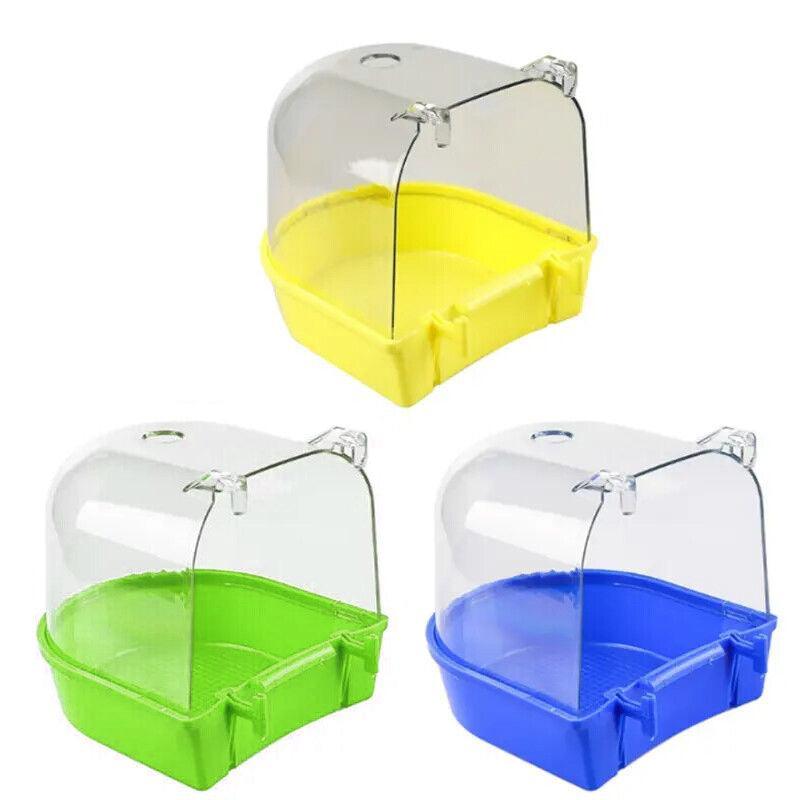 Bird Water Bath Tub For Pet Cage Hanging Bowl Parrot Birdbath Pet Cleaning - Blue V528-BIRDBATHTUB-BLUE-250647