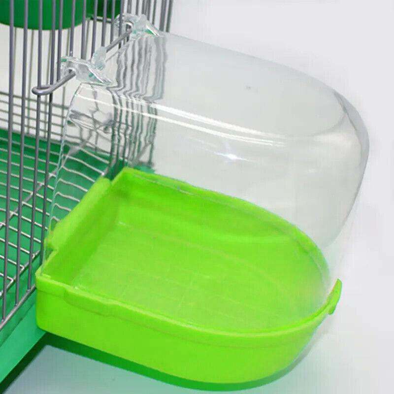 Bird Water Bath Tub For Pet Cage Hanging Bowl Parrot Birdbath Pet Cleaning - Blue V528-BIRDBATHTUB-BLUE-250647