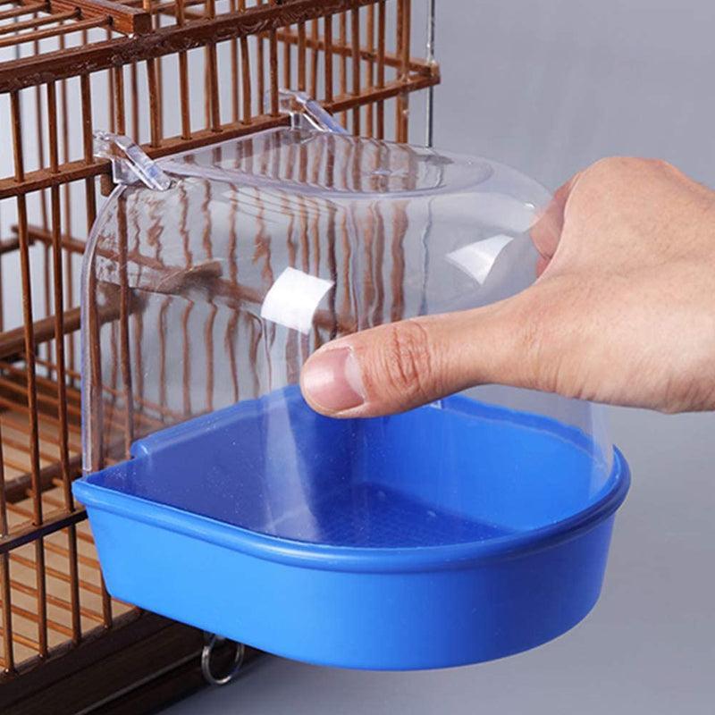 Bird Water Bath Tub For Pet Cage Hanging Bowl Parrot Birdbath Pet Cleaning - Blue V528-BIRDBATHTUB-BLUE-250647
