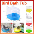 Bird Water Bath Tub For Pet Cage Hanging Bowl Parrot Birdbath Pet Cleaning - White V528-BIRDBATHTUB-WHITE-588084
