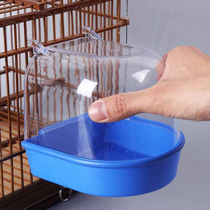 Bird Water Bath Tub For Pet Cage Hanging Bowl Parrot Birdbath Pet Cleaning - Yellow V528-BIRDBATHTUB-YELLOW-320947
