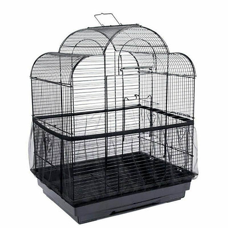 L Size Shell Skirt Mesh Cover Pet Bird Cage Guard Nylon Net Seed Catcher - White V528-BIRDCAGE-L-WHITE-73683