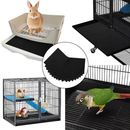 30pcs Disposable Birdcage Liner Pads Pet Cage Liner Bedding for Birds and Parrot V528-BIRDCAGE-MAT-BLACK-164862
