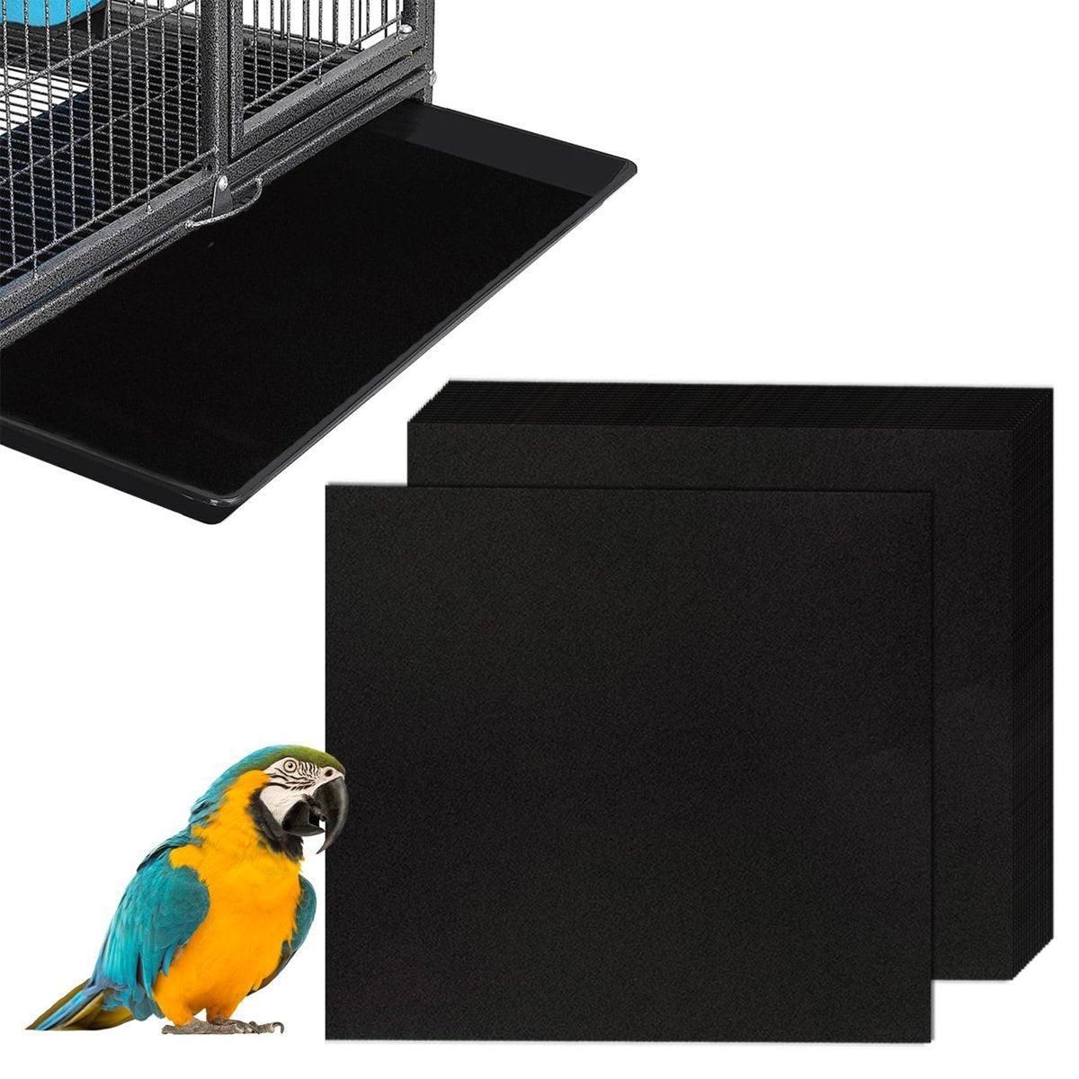 30pcs Disposable Birdcage Liner Pads Pet Cage Liner Bedding for Birds and Parrot V528-BIRDCAGE-MAT-BLACK-164862