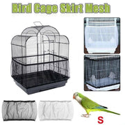 S Size Shell Skirt Mesh Cover Pet Bird Cage Guard Nylon Net Seed Catcher - White V528-BIRDCAGE-S-WHITE-52722