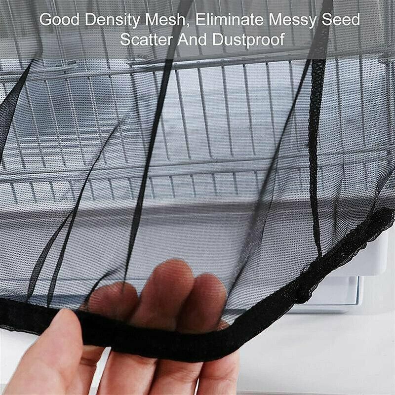 S Size Shell Skirt Mesh Cover Pet Bird Cage Guard Nylon Net Seed Catcher - White V528-BIRDCAGE-S-WHITE-52722