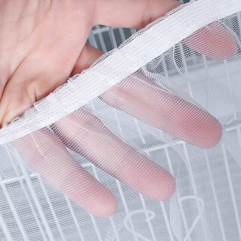 S Size Shell Skirt Mesh Cover Pet Bird Cage Guard Nylon Net Seed Catcher - White V528-BIRDCAGE-S-WHITE-52722