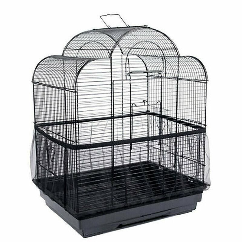 S Size Shell Skirt Mesh Cover Pet Bird Cage Guard Nylon Net Seed Catcher - White V528-BIRDCAGE-S-WHITE-52722