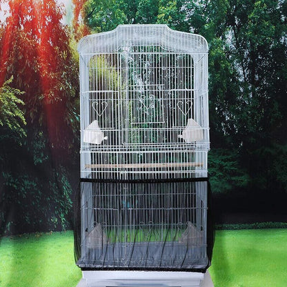 S Size Shell Skirt Mesh Cover Pet Bird Cage Guard Nylon Net Seed Catcher - White V528-BIRDCAGE-S-WHITE-52722