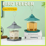 Garden Hanging Wild Bird Feeder Birds Gazebo Shape Container Waterproof Outdoor - Green V528-BIRDFEEDER-GREEN-5335454-1