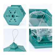 Garden Hanging Wild Bird Feeder Birds Gazebo Shape Container Waterproof Outdoor - Green V528-BIRDFEEDER-GREEN-5335454-1
