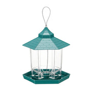 Garden Hanging Wild Bird Feeder Birds Gazebo Shape Container Waterproof Outdoor - Green V528-BIRDFEEDER-GREEN-5335454-1