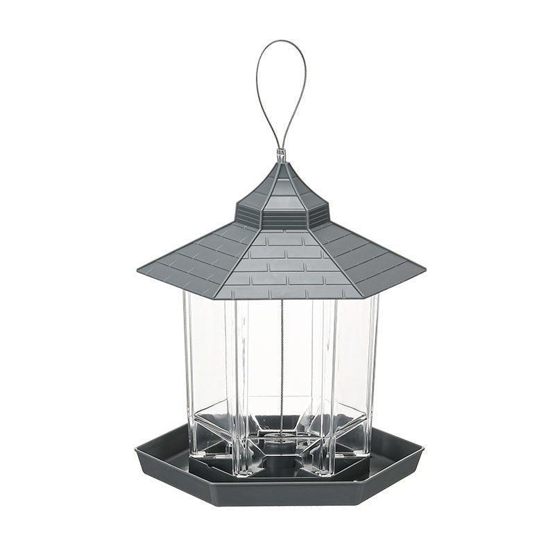 Garden Hanging Wild Bird Feeder Birds Gazebo Shape Container Waterproof Outdoor - Green V528-BIRDFEEDER-GREEN-5335454-1