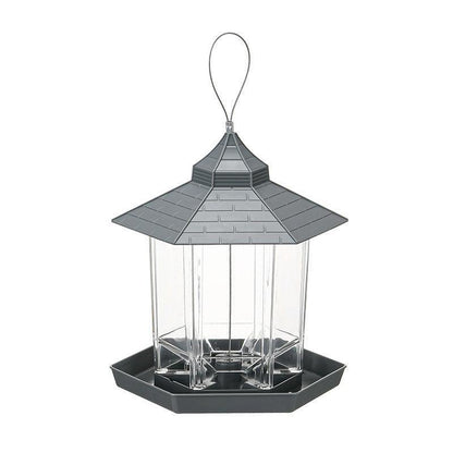 Garden Hanging Wild Bird Feeder Birds Gazebo Shape Container Waterproof Outdoor - Green V528-BIRDFEEDER-GREEN-5335454-1