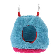 Plush Hanging Bird Nest Bed Cage Hammock for Parrots and Small Birds - L V528-BIRDNEST-BLUE-L-32521