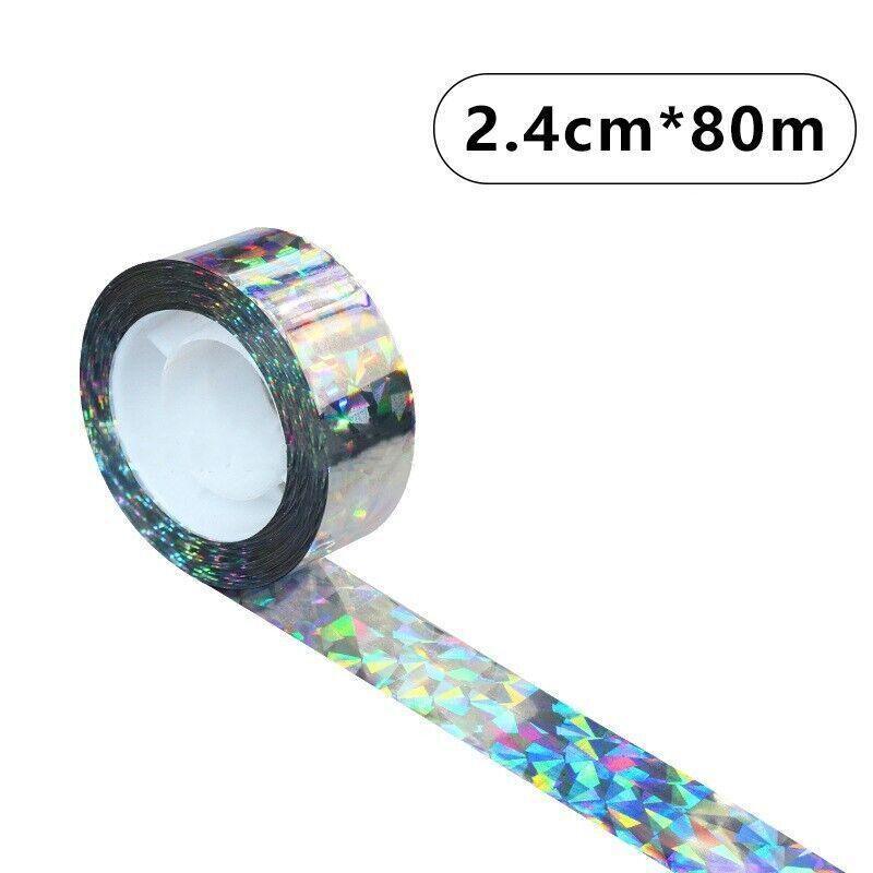 80m Reflective Bird Repellent Tape Double-Sided Flash Ribbon for Garden and Orchard V528-BIRDREPELLENT-2-4CM-80M-65679