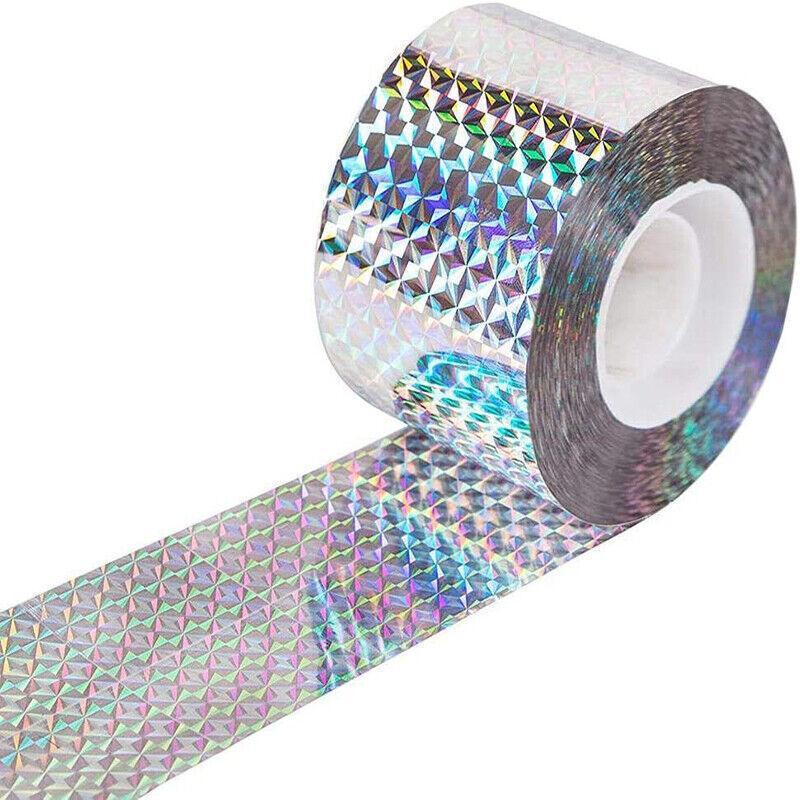 Bird Repellent Laser Reflective Tape Garden Birds Deterrent Double-Side Tapes V528-BIRDREPELLENT-4-8CM-110M-11092