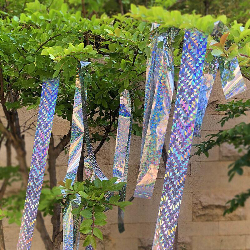 Bird Repellent Laser Reflective Tape Garden Birds Deterrent Double-Side Tapes V528-BIRDREPELLENT-4-8CM-110M-11092