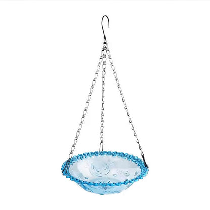 Balcony Bird Feeder Hanging Rail Mount Outdoor Suspended Feeding Station Garden - Blue V528-BIRDS-1-BLUE-383587