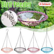 Balcony Bird Feeder Hanging Rail Mount Outdoor Suspended Feeding Station Garden - Grey V528-BIRDS-1-GREY-412563