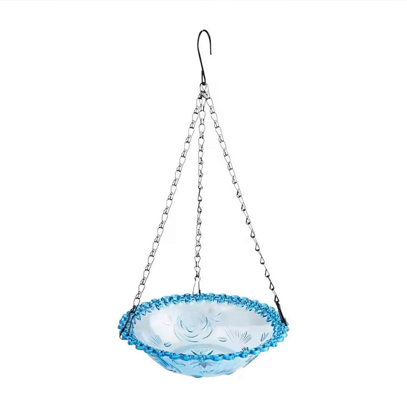 Balcony Bird Feeder Hanging Rail Mount Outdoor Suspended Feeding Station Garden - Grey V528-BIRDS-1-GREY-412563