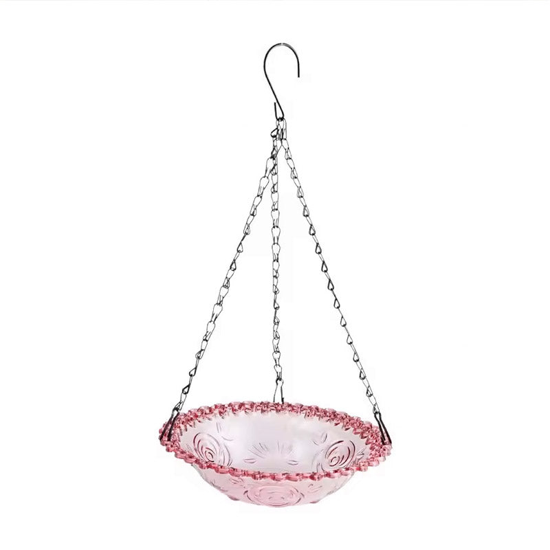 Balcony Bird Feeder Hanging Rail Mount Outdoor Suspended Feeding Station Garden - Grey V528-BIRDS-1-GREY-412563